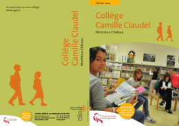 Collège Camille Claudel Collège Cam ille Claudel