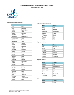 CER CHU de Québec membres 2014-08-05