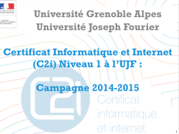 C2i - DLST - Université Joseph Fourier