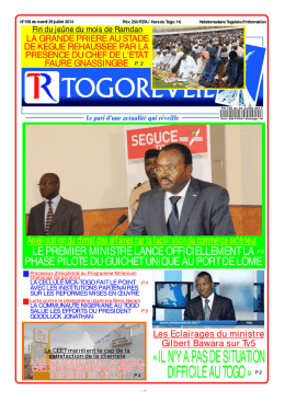 Togo Réveil N°156 - République Togolaise