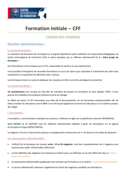 Formation Initiale – CFF