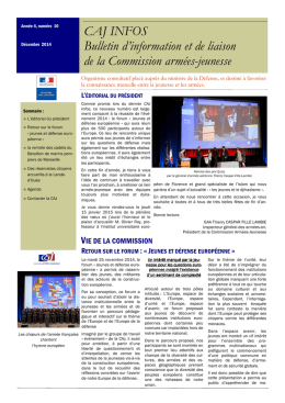 CAJ Infos n°10 - Décembre 2014