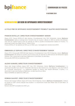 20141014 Nominations Bpifrance Investissement