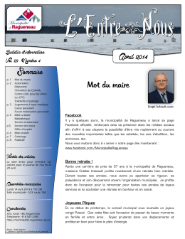 Avril 2014 - Municipalité de Ragueneau