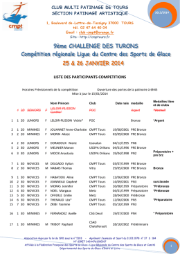 Liste participants - Ligue Régionale des Sports de Glace du Centre