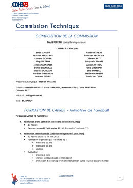 Commission Technique - Comité Départemental de Handball de