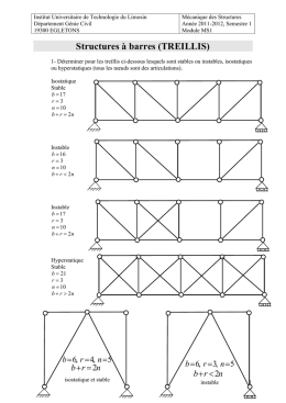 Structures à barres (TREILLIS)