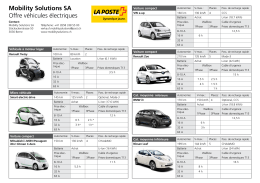 Mobility Solutions SA Offre véhicules électriques