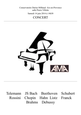 Telemann JS Bach Beethoven Schubert Rossini Chopin Hahn Listz