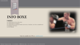 Info Boxe 1165 - Fédération française de boxe