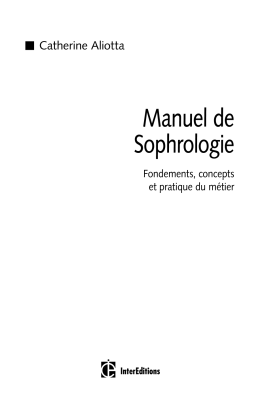 Manuel de Sophrologie