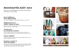 NOUVEAUT&Eacute;S AO&Ucirc;T 2014