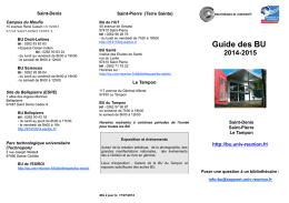 Guide des BU 2014-2015 - BU Réunion