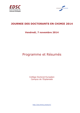 Téléchargez le programme détaillé de la JDD 2014 en PDF