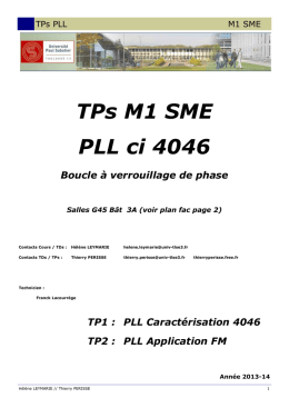 TPs M1 SME PLL ci 4046 - Thierry PERISSE