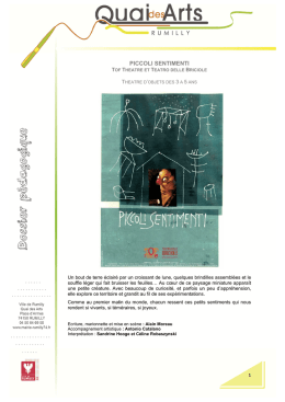 Piccoli Sentimenti - Dossier pédagogique maternelles