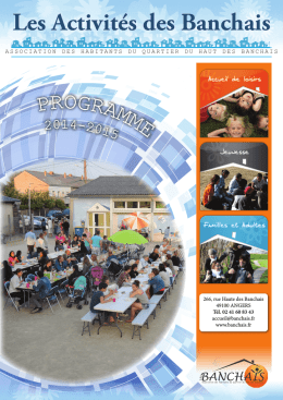 Les Activit&eacute;s des Banchais - Association des habitants du quartier