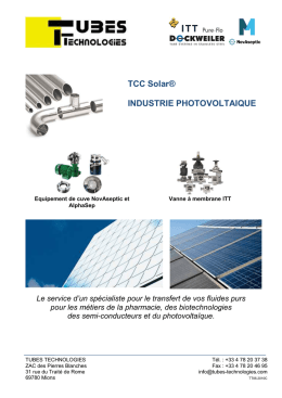 TCC Solar® INDUSTRIE PHOTOVOLTAIQUE