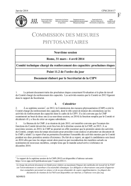 COMMISSION DES MESURES PHYTOSANITAIRES