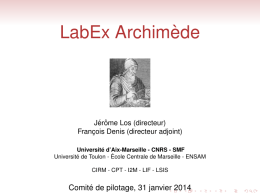 Bilan - LabEx Archimède