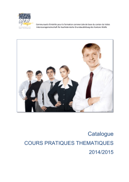 catalogue CPT 2014/2015 - CIFC-Valais / IGKG
