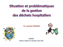 Etat de la gestion des DAS au milieu hospitalier ( situation