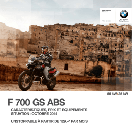Listes des prix et equipements F 700 GS ABS (PDF, 242 kb)