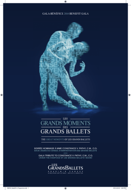 programme de la soirée - Les Grands Ballets Canadiens de Montréal