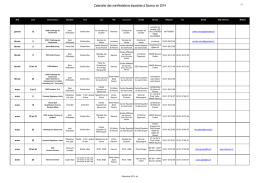 Download the 2014 calendar - Comité Equestre de Saumur