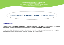 Propositions de formations OCCE 68 2013-14