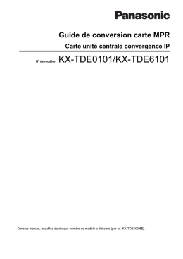 KXTDE600 Guide de conversion carte MPR