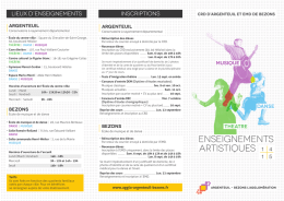 Les enseignements artistiques 2014/2015 - Argenteuil
