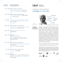 colloque international Heidegger et « les juifs