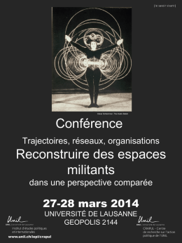 Conférence Reconstruire des espaces militants