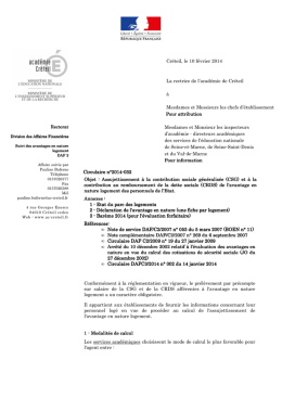 Circulaire rectorale n°2014-032
