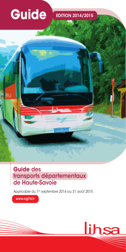 Le guide des transports 2014/2015