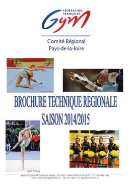 Brochure Générale - La Gymnastique en Pays de la Loire