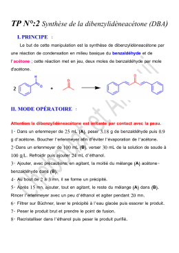 TP N°:2 Synthèse de la dibenzylidèneacétone (DBA) - e