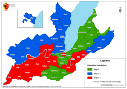 Répartition des communes par région