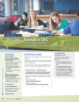 081.06 Tremplin DEC - Cégep de Trois