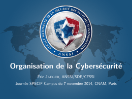 Organisation de la cybersécurité en France