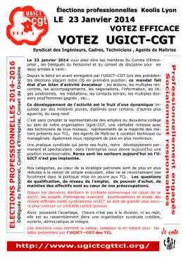 profession de foi élections keolis Lyon 2014-2016 - UGICT