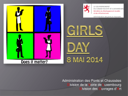 Girlsday2014 - Administration des Ponts et Chaussées