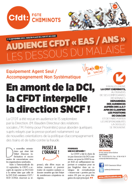 Audience CFDT EAS-ANS - CFDT Cheminots de la région Auvergne