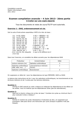 Examen compilation avancée – 4 Juin 2012– 2ème partie
