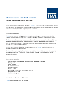 Informationssur le produit Anti-Corrosion - TWL
