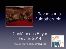 Fluidothérapie 2014 - Centre vétérinaire DMV