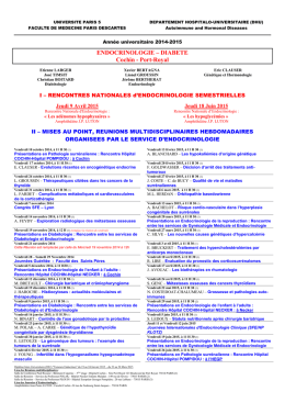 COCHIN - ENDOCRINO Programme 2014