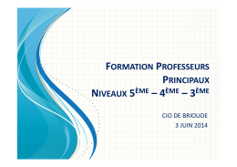 Formation Professeurs Principaux - juin 2014