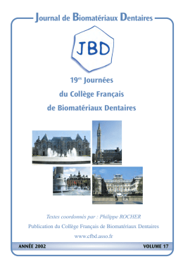 collège français de biomatériaux dentaires - cfbd-sfbd